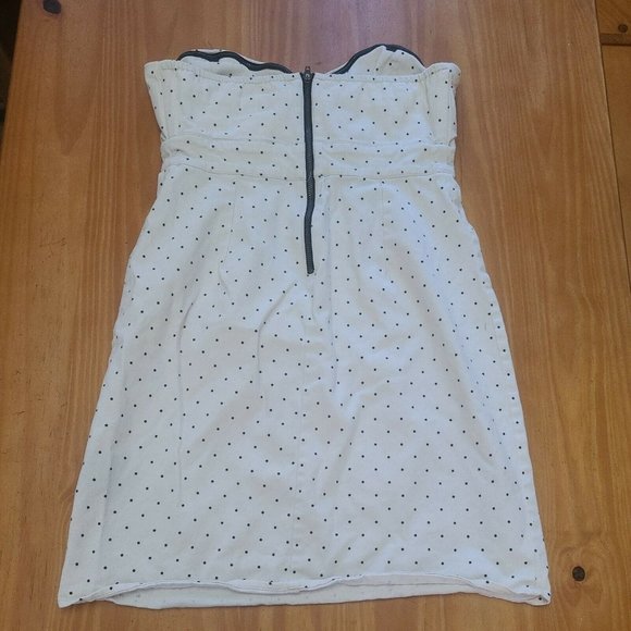 Volcom strapless polka-dot mini dress Juniors Size 5 - Picture 3 of 8